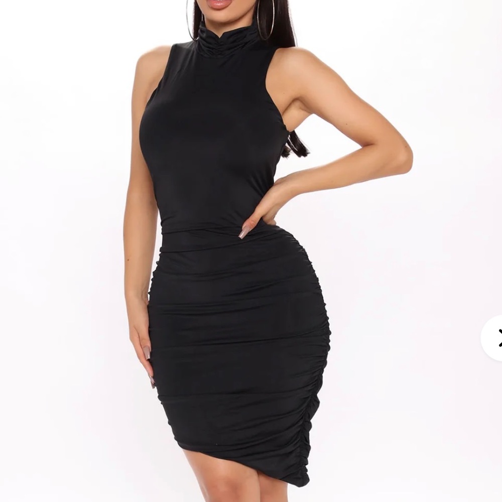 Fashion Nova Elegant Black Pencil Dress